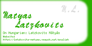 matyas latzkovits business card